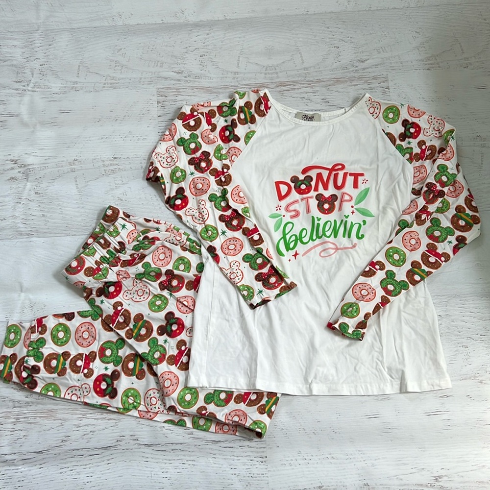 Mickey Donut Christmas pajama set SMALL